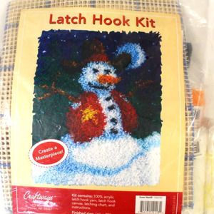 RARE CRAFTWAYS Latch Hook Kit 550192 Snow Sheriff Christmas NOS